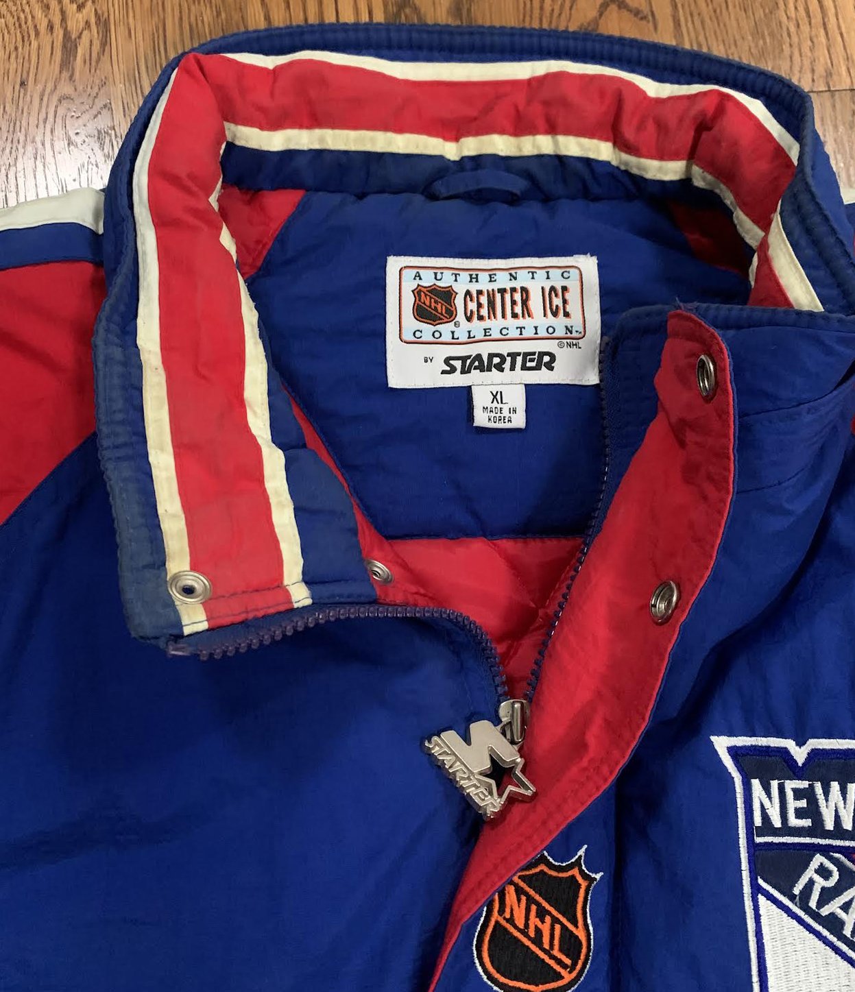 Vintage Starter Center Ice New York Rangers Winter Jacket (Size XL